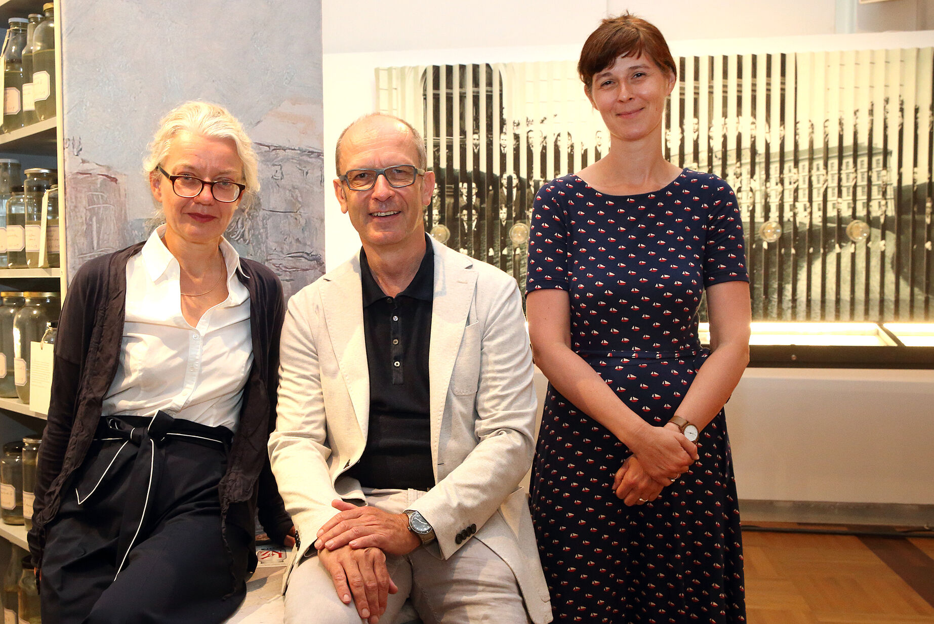 V. l.: Die KuratorInnen Petra-Maria Dallinger, Martin Huber und Claudia Lehner